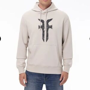 Frye Men’s XXL Feather Gray Logo Hoodie NWT 100% Cotton Pullover Sweatshirt